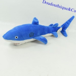 Peluche Shark di NATURE PLANET blu e bianco 29 cm