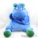 Vintage pyed hippopotamus SUPERTOYS Super Toys blue green