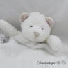 Flat cuddly toy bear MATHILDE M white beige