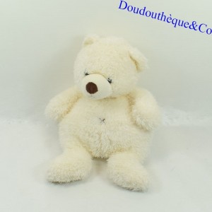 Plush bear STORY OF BEAR white nose brown cross belly 28 cm