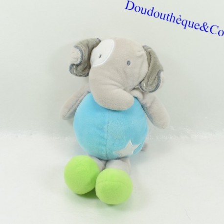 Plüschelefant TOM & ZOE blauer und grauer Stern 25 cm