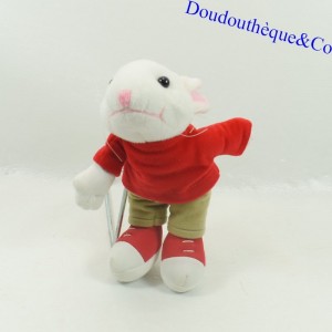 Ratón de peluche STUART LITTLE camiseta roja pantalones caqui 18 cm