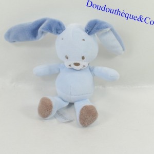 Plush rabbit NATTOU Alex & Bibou PM bell blue 17 cm