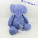 Peluche éléphant MINOUCHE bleu paillettes argentées 44 cm
