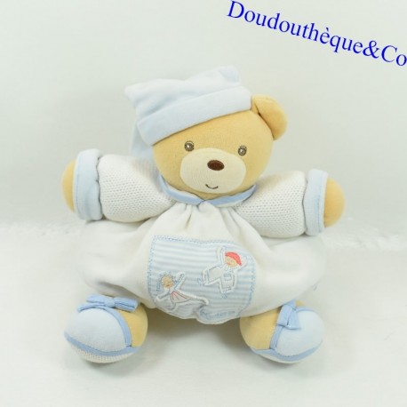 Plush ball bear KALOO blue children stripes 20 cm