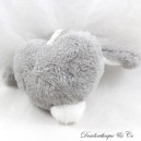 Musical plush rabbit ATMOPSHERA KIDS heart gray white 17 cm