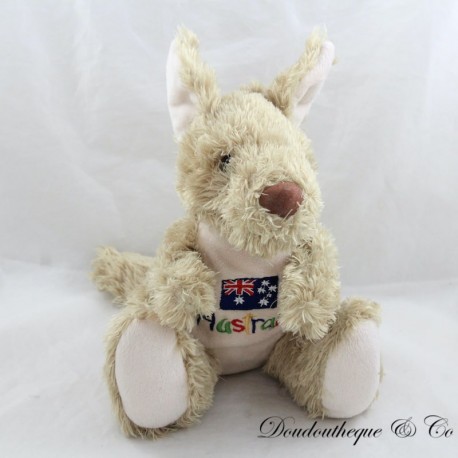 Peluche canguro DINKI DI Australia bandiera seduta 24 cm