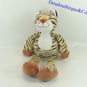 Peluche tigre NICOTOY marron et noir 40 cm