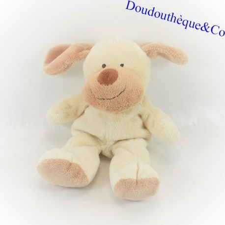 Plüschhund NICOTOY beige braun großes Lächeln 24 cm Plüschhund NICOTOY beige braun großes Lächeln 24 cm