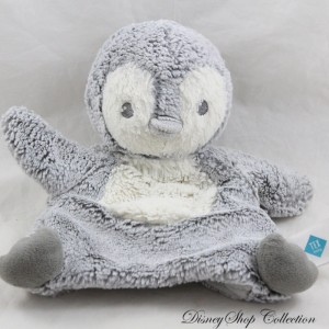 Penguin puppet cuddly toy TEX heather grey white 24 cm