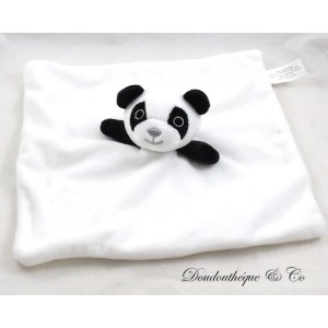 Flaches Panda Kuscheltier CLOROPHYL EDITIONS quadratisch weiß schwarz 27 cm