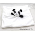 Flat panda cuddly toy CLOROPHYL EDITIONS square white black 27 cm