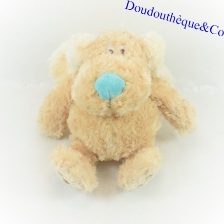 Plush dog ANNA CLUB PLUSH beige and blue 23 cm