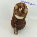Plush marmot CREATIONS DANI Castor scarf Le Mont Doré brown beige 20 cm
