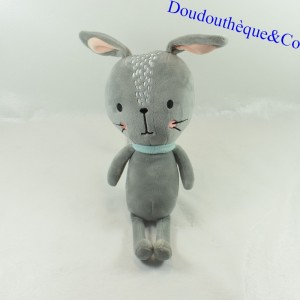 Peluche coniglio ATMOSPHERA Blaqui sciarpa grigio verde 30 cm