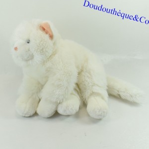 Peluche de gato suave ANNA CLUB PLUSH alargado blanco 30 cm