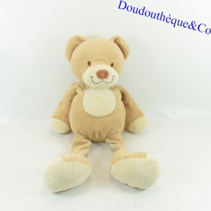 Plush bear NICOTOY brown big smile 38 cm