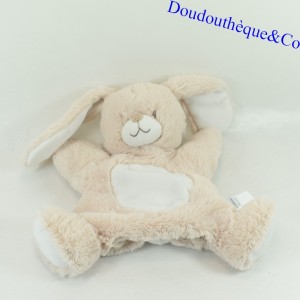 Doudou Puppe Hase TEX BABY beige weiß lange Haare Crossroads 23 cm