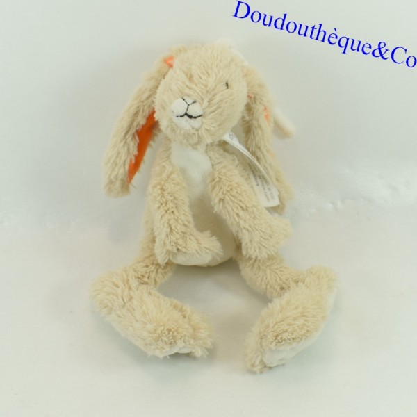 copia de Doudou plat lapin HAPPY HORSE beige naranja 25 cm SOS doudou