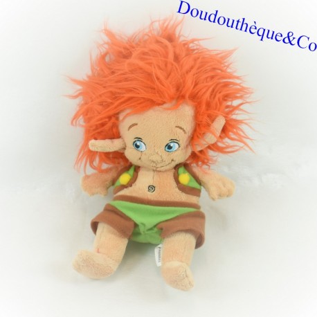 Peluche Arthur e i Minimei BNP PARIBAS Elfo verde e arancione 23 cm