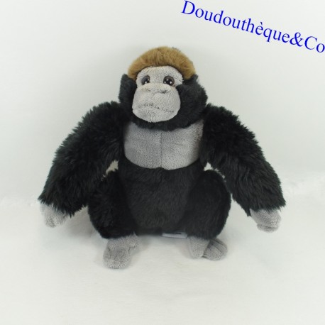 Plush monkey NATURE PLANET black gray 23 cm