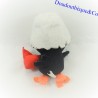 Pollito de peluche Calimero blanco negro con bulto rojo 14 cm
