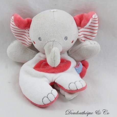 Doudou Elefant GERSTENZUCKER Aufsatz Sauger grau rot 16 cm