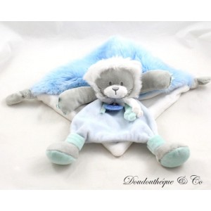 Löwe Flachdecke DOUDOU ET COMPAGNIE Artik Cool Blau Weiß 23 cm DC3372