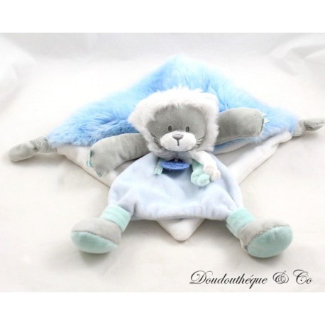 Löwe Flachdecke DOUDOU ET COMPAGNIE Artik Cool Blau Weiß 23 cm DC3372 Löwe Flachdecke DOUDOU ET COMPAGNIE Artik Cool Blau Weiß 23 cm DC3372