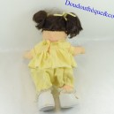 Vintage doll MATTEL My child My child brown dress yellow 1985 40 cm