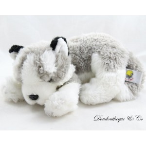 Perro de peluche LASCAR husky gris blanco