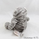 Piccolo gatto di peluche tigre BEAR STORY palla a righe grigie 14 cm