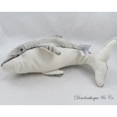 Peluche dauphin HISTOIRE D'OURS gris blanc