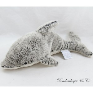 Peluche dauphin HISTOIRE D'OURS gris blanc