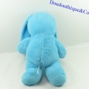 Rabbit plush TEX BABY Carrefour checkerboard embossed blue 35 cm