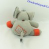 CATIMINI grey and red grey and red knitted and striped elephant plush toy 22 cm