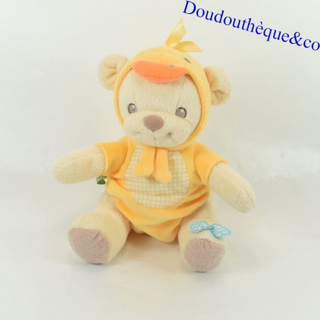 Plush cuddly toy bear NATURE BEARRIES yellow chick 18 cm