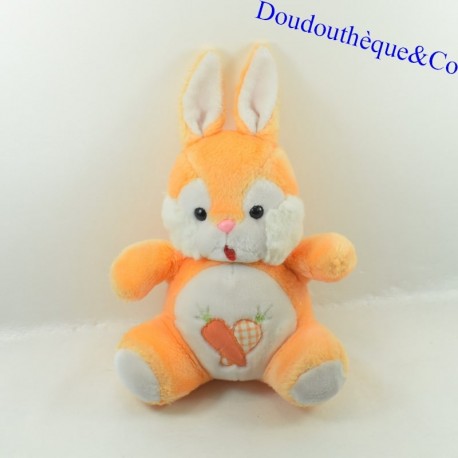 Plüschhase TEDDY Orange und Weiß Vintage Zunge gezogen Karotte 26 cm Plüschhase TEDDY Orange und Weiß Vintage Zunge gezogen Karotte 26 cm