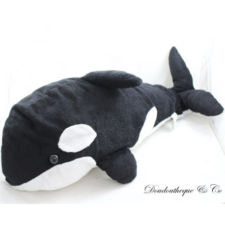 Grande peluche orque MAX & SAX noir blanc Grande peluche orque MAX & SAX noir blanc