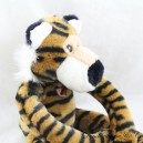 Tiger plush legs and arms with brown black hook-and-loop