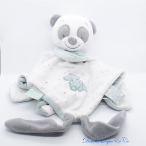 Loulou Panda NATTOU flaches Kuscheltier grau weiß grün 26 cm