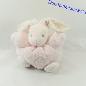 Plüsch-Hase KALOO Weiße Perle Rosa Schleife Kugelform 18 cm