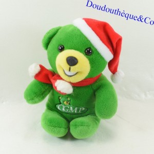 CGMP Bear Plush Green Christmas Seated 15 cm