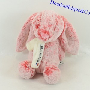 Plush Bunny CMP Scarf The Two Alps Pink Plush Keepsake 24 cm