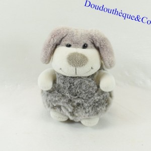 ENESCO Peluche per cani grigio e bianco 11 cm