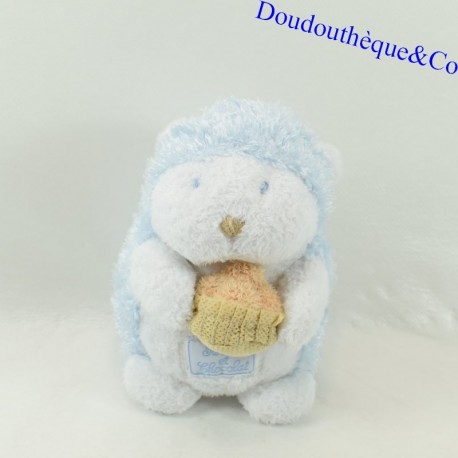 Peluche Hérisson TARTINE ET CHOCOLAT panier entre les pattes 11 cm