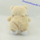 TARTINE ET CHOCOLAT teddy bear white and bell beige 18 cm