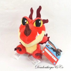 Peluche dragon Hookfang DREAMWORKS Dragons Rouge 16 cm Neuf