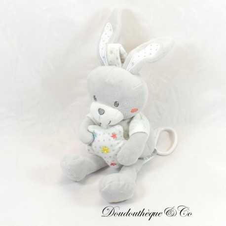 Musikalischer Hase Plüsch KINDERWORTE Stern Grau 29 cm Musikalischer Hase Plüsch KINDERWORTE Stern Grau 29 cm