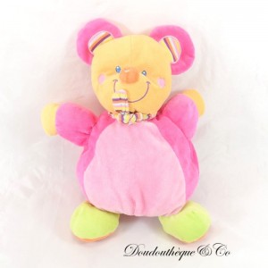 Bola de ratón musical de peluche PALABRAS INFANTILES bufanda rosa multicolor 27 cm